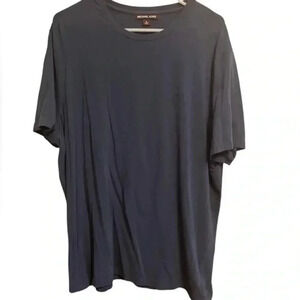 Michael Kors‎ Mens Navy Simple Classic MK Logo Crew Neck Relaxed Tee In XL